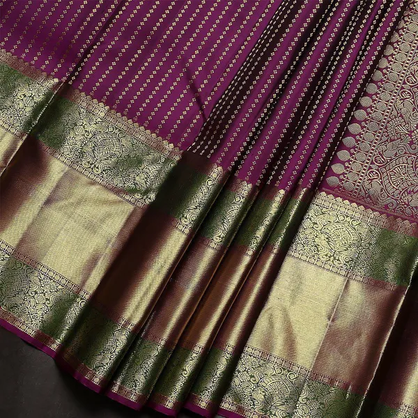 Purple_Woven_Soft_Lichi_Banarasi_Pure_Silk_Saree_With_Unstitching_Blouse_Piece_For_Women