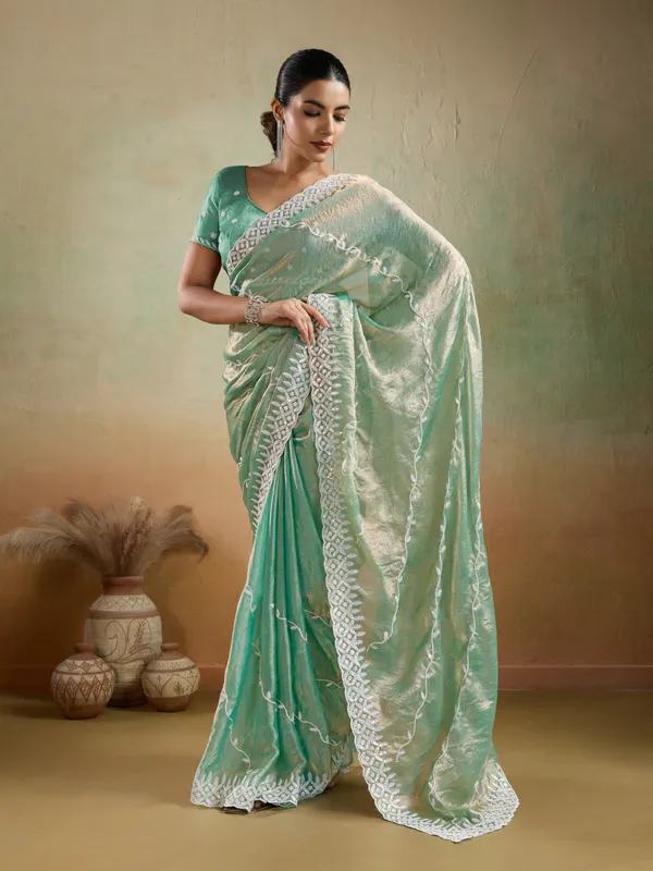 Mint_Green_Velvet_Chiffon_Saree_with_Sequins_&_Thread_Embroidery