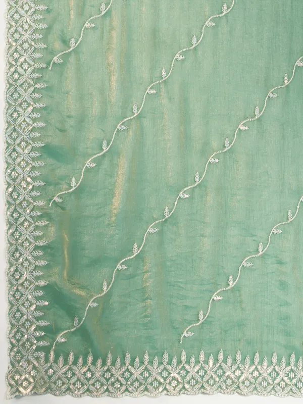 Mint_Green_Velvet_Chiffon_Saree_with_Sequins_&_Thread_Embroidery