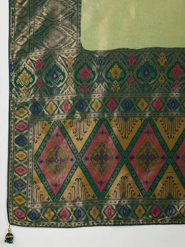 Celestial_Lime_Green_Temple_Zari_Silk_Saree_–_Premium_Banarasi_Weave