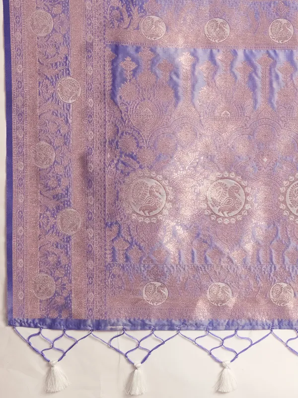 Lavender_Banarasi_Silk_Saree_with_Rose_Gold_Zari_Weave