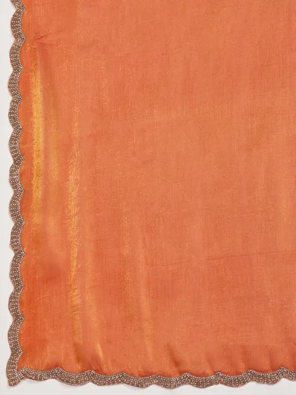 Peach-Orange_Burberry_Chiffon_Saree_with_Zarkan_&_Cutdana_Appliqu�_Lace_Work