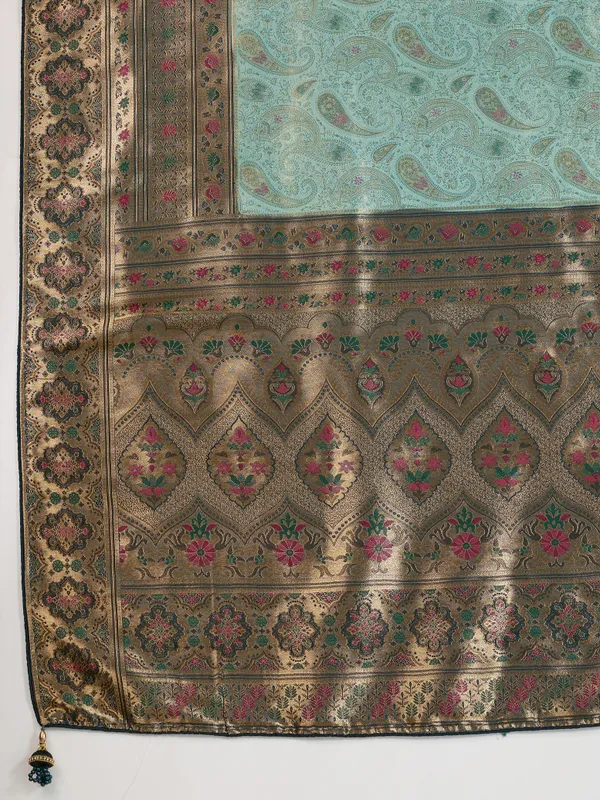 Sea_Green_Platinum_Kanjivaram_Silk_Saree_with_Meenakari_Jaal_Weave
