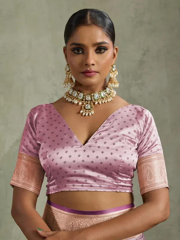Lavender_Pink_Satin_Silk_Banarasi_Saree