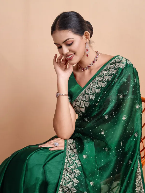 Emerald_Green_Blooming_Burberry_Embroidered_Partywear_Saree