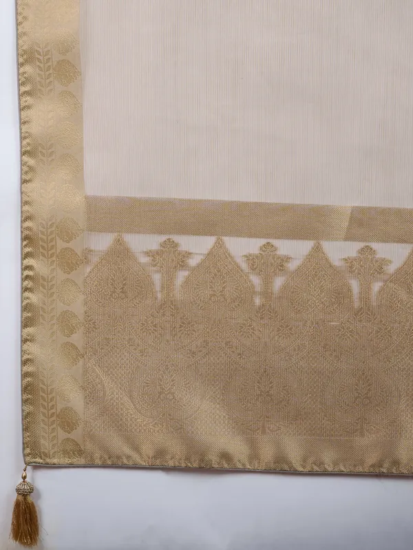 Off-White_Self_Pattern_Tissue_Silk_Saree_With_Woven_Patta_&_Brocade_Blouse_For_Women