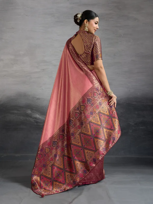 Dusky_Rose_&_Plum_Zari_Silk_Saree_–_Premium_Banarasi_Temple_Weave