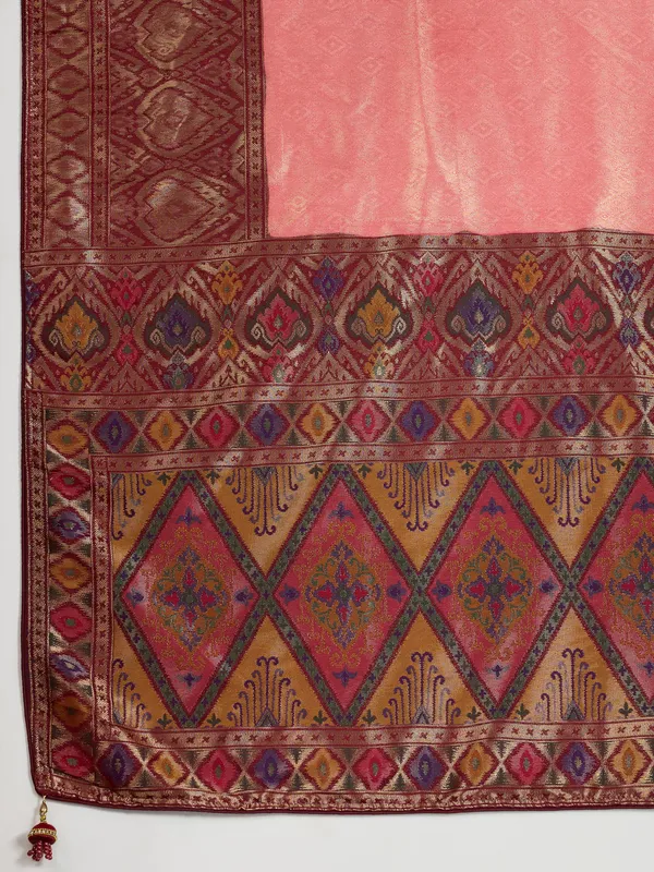 Dusky_Rose_&_Plum_Zari_Silk_Saree_–_Premium_Banarasi_Temple_Weave