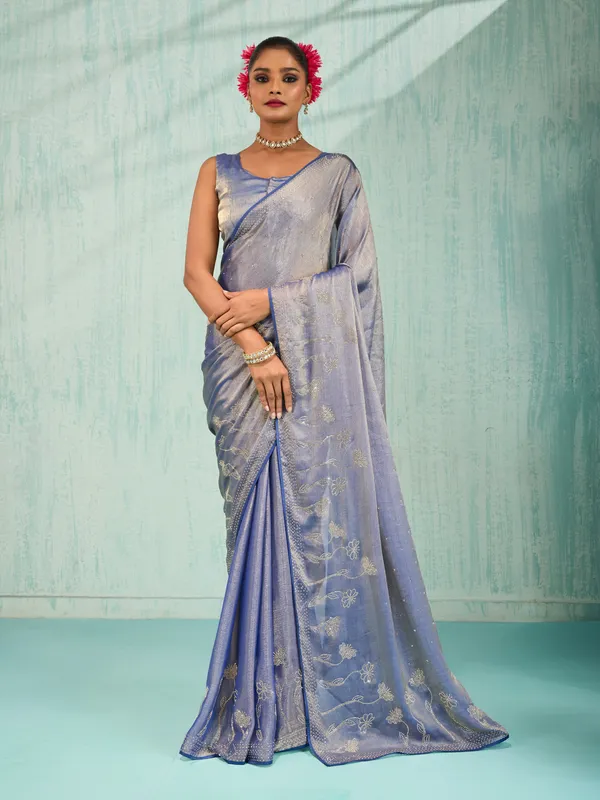 Lavender_Luxe_–_Velvet_Chiffon_Saree_With_Zarkan_&_Cutdana_Embellishment_For_Women