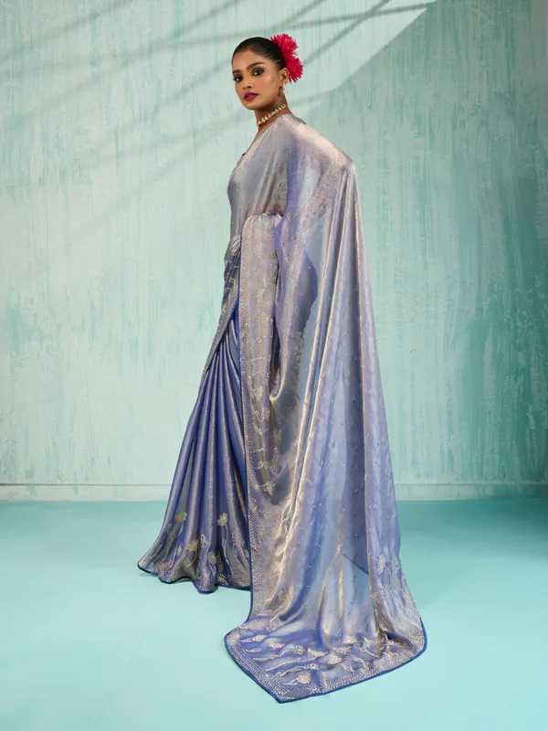 Lavender_Luxe_–_Velvet_Chiffon_Saree_With_Zarkan_&_Cutdana_Embellishment_For_Women