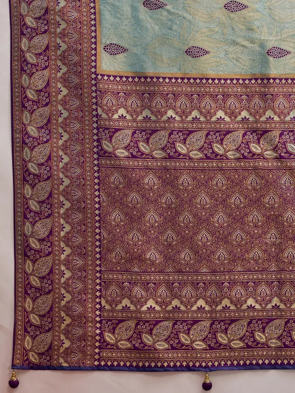 Royal_Purple_&_Sky_Blue_Kanjivaram_Silk_Saree