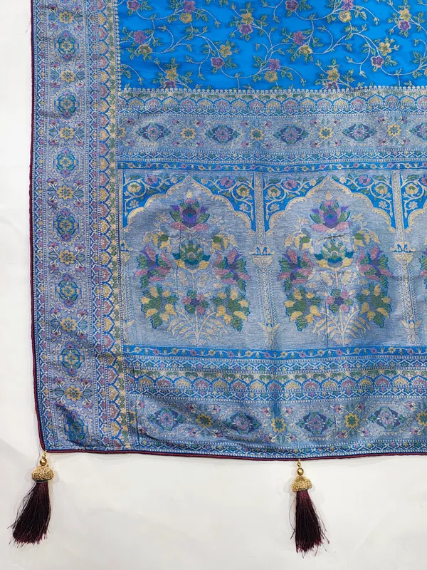 Maroon_&_Royal_Blue_Soft_Silk_Saree_with_Silver_Zari_Weave