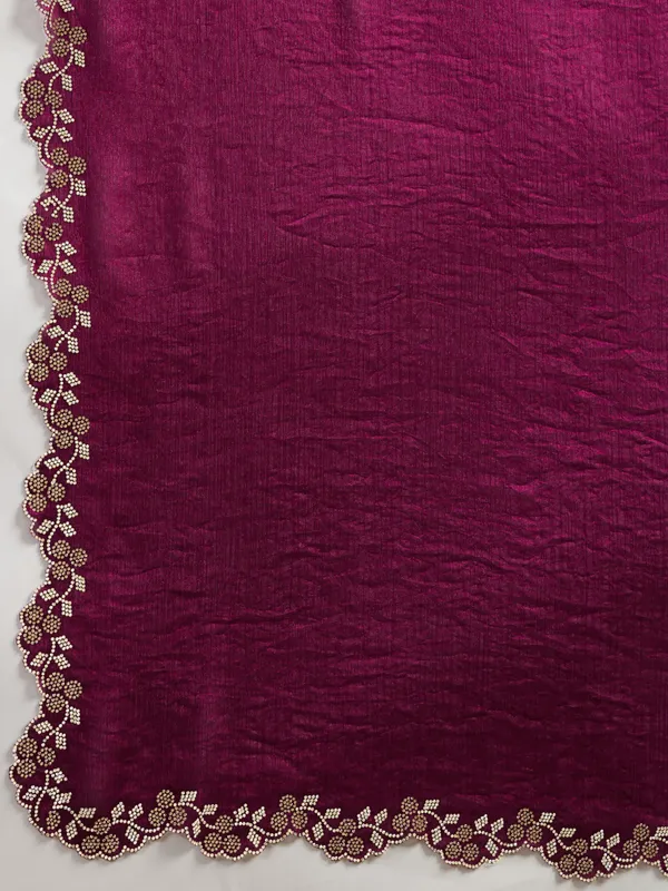 Wine_Red_Velvet_Chiffon_Saree_with_Zarkan_&_Designer_Cutwork