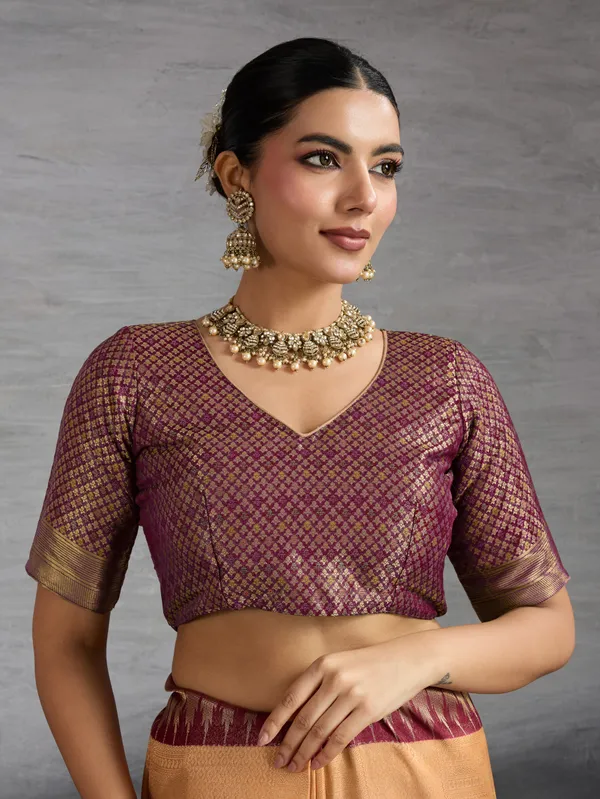 Maroon_&_Rich_Mustard_Gold_Kanjivaram_Soft_Silk_Saree