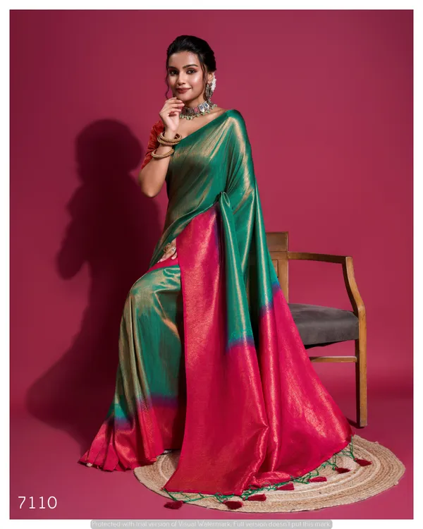 Emerald_Green_&_Rani_Pink_Soft_Zari_Woven_Silk_Saree