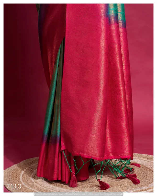 Emerald_Green_&_Rani_Pink_Soft_Zari_Woven_Silk_Saree