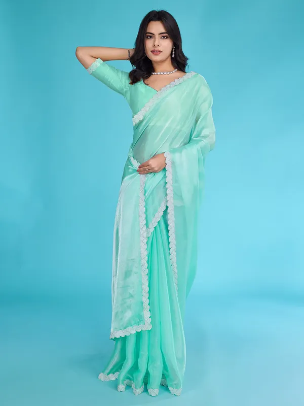 Ocean_Green_Tissue_Burberry_Saree_with_White_Lace_Border