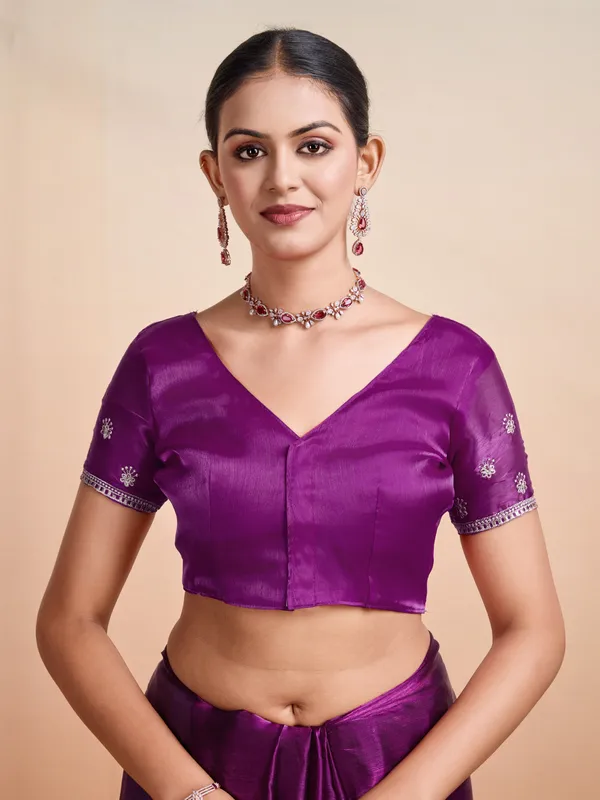 Purple_Blooming_Burberry_Embroidered_Partywear_Saree