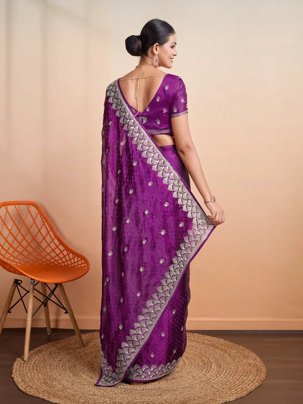 Purple_Blooming_Burberry_Embroidered_Partywear_Saree