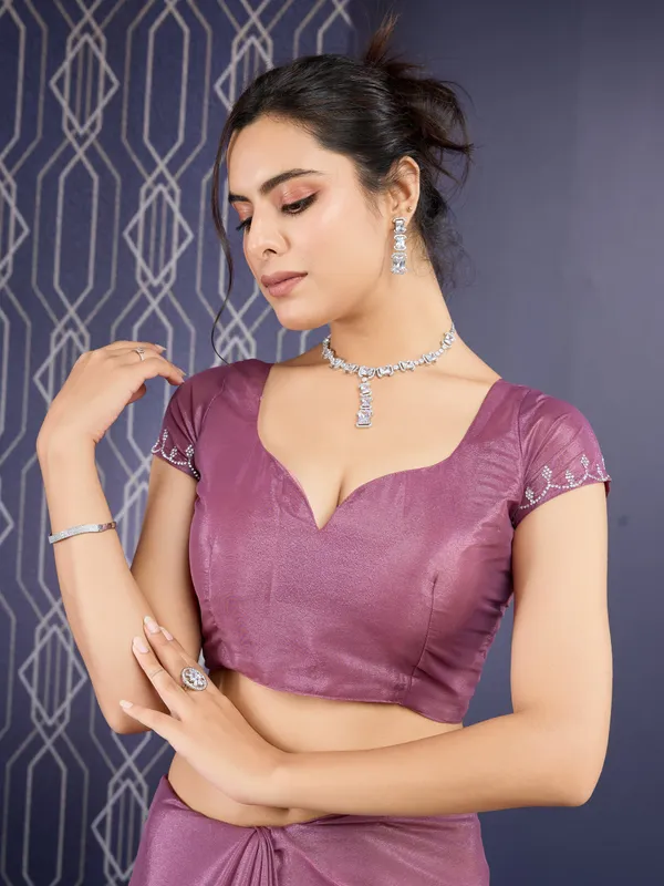 Muave_Wine_Luxury_ice_Georgette_Saree_For_Women
