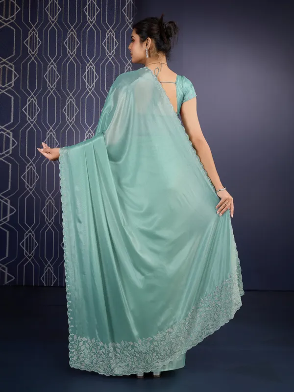 Sparkling_Mint_Green_Trending_Ice_Georgette_Saree_For_Women