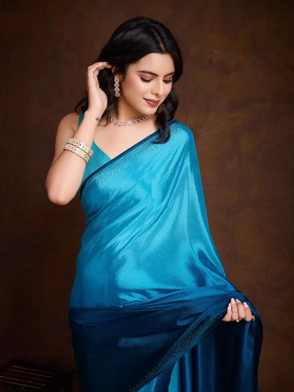 Vibrant_Royal_Blue_Double-Color_Swarovski_Work_Saree