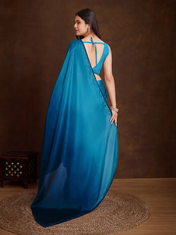 Vibrant_Royal_Blue_Double-Color_Swarovski_Work_Saree