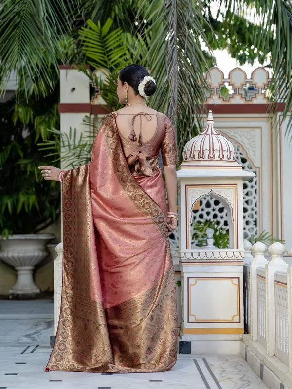 Rosewood_Pink_Kanjivaram_Silk_Saree_With_Meenakari_Zari_Work_&_Antique_Gold_Pallu_For_Women