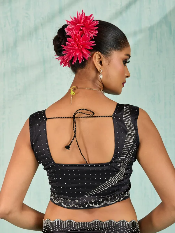 Black_To_Silver_Ombré_Satin_Saree_With_Crystal_Hand_Embroidery_For_Women
