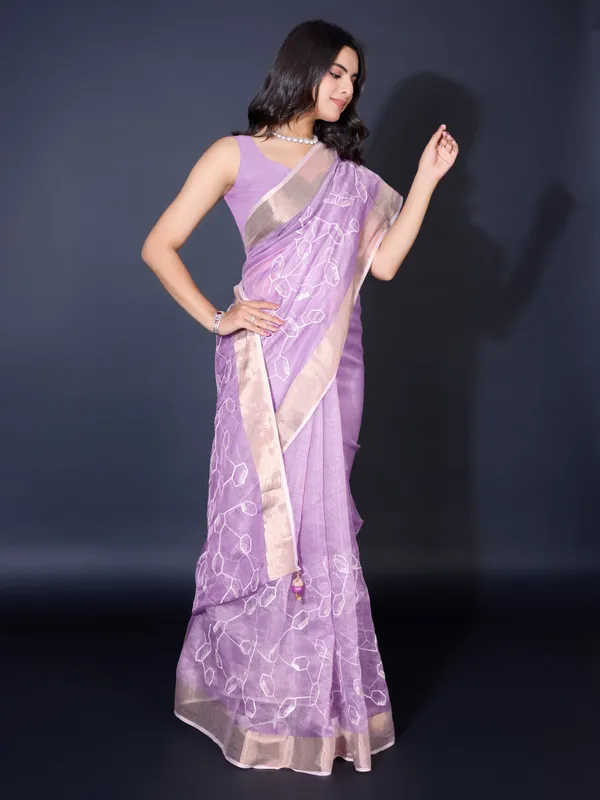 Regal_Lavender_Dual_Zari_Saree
