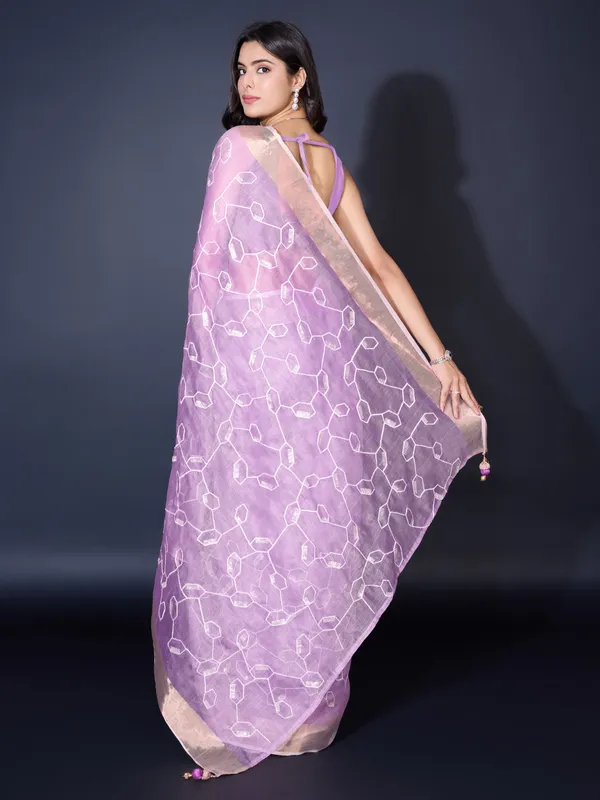 Regal_Lavender_Dual_Zari_Saree