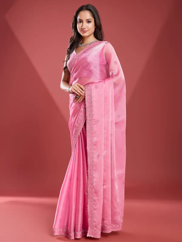 Baby_Pink_Soft_Tissue_Burberry_Silk_Saree.