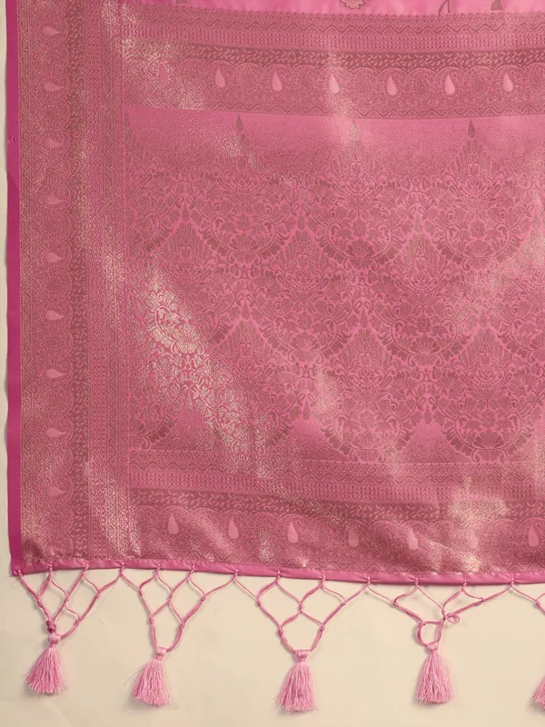 Rose_Pink_Banarasi_Silk_Saree_with_Golden_Zari_Weaving