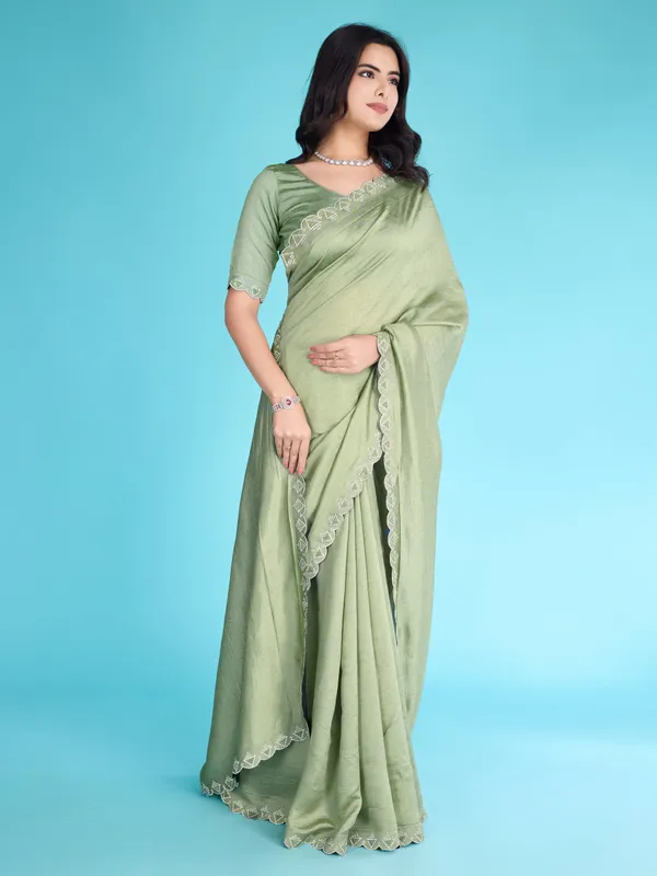 Teal_Glossy_Pista_Green_Khadi_With_Diamond_Zarkan_&_Pearl_Handwork_Saree