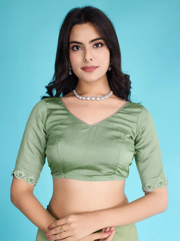 Teal_Glossy_Pista_Green_Khadi_With_Diamond_Zarkan_&_Pearl_Handwork_Saree