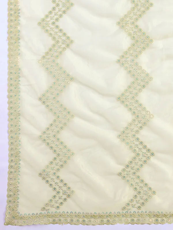 Dusty-Beige_&_Ivory_Infused_Shimmer_Net_Saree