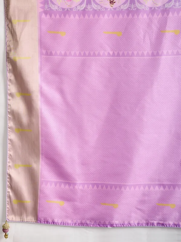 Graceful_Lavender_Purple_Mriga_Patolsi_Dola_Satin_With_3D_Fauna_Print,_Zari_Patta_&_Designer_Tassels_Saree_For_Women