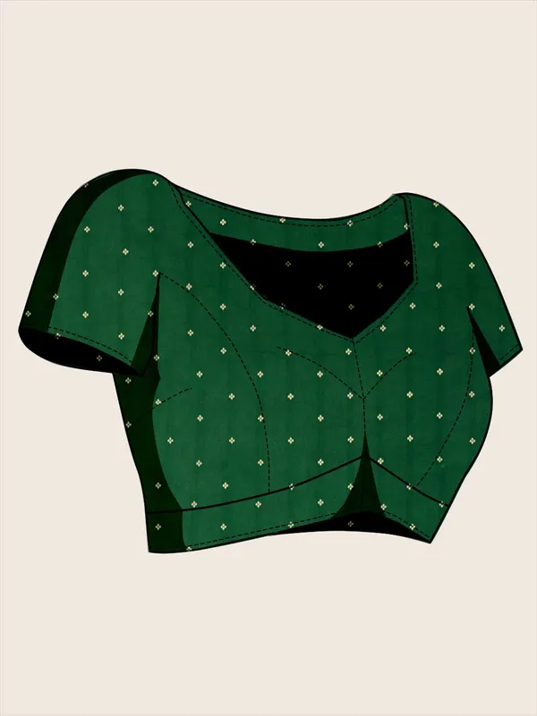 Golden_Beige_Dola_Silk_Gharchola_Saree_With_Rich_Green_Stone_Work_Blouse_For_Women