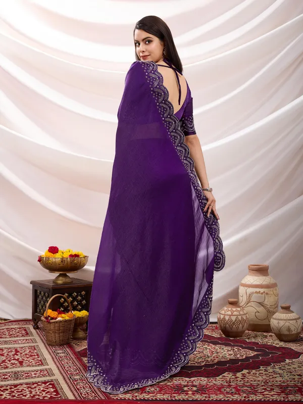 Regal_Purple_Chiffon_Saree_with_Embroidered_Border