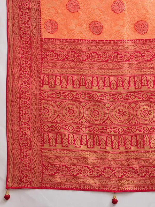 Rani_Pink_&_Peach_Kanjivaram_Soft_Silk_Saree