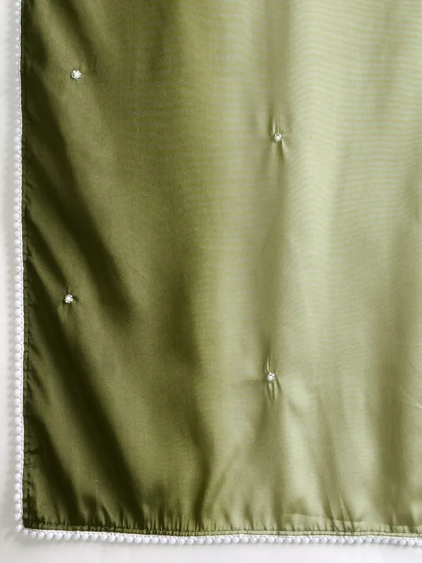 Olive_&_Moss_Green_Shaded_Crepe_Satin_With_Pearl_&_Bead_Embellishments_Saree_For_Women