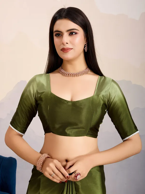 Olive_&_Moss_Green_Shaded_Crepe_Satin_With_Pearl_&_Bead_Embellishments_Saree_For_Women