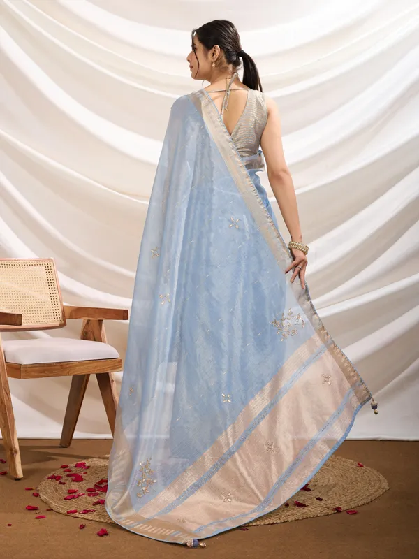 Sky_Blue_Saree_with_Golden_Zari_Border