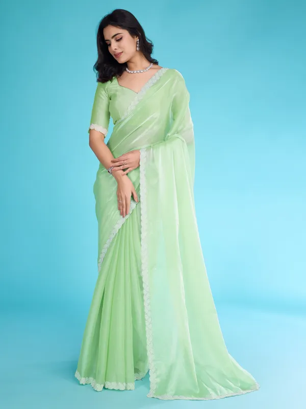 Pastel_Mint_Green_Tissue_Burberry_Saree.