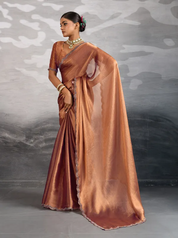 Copper_Brown_Burberry_Chiffon_Saree_with_Zarkan_Lace_Work
