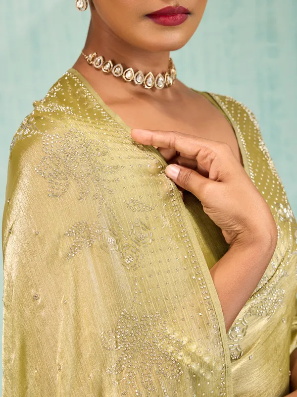 Elegant_Gold_Velvet_Chiffon_Saree_With_Zarkan_&_Cutdana_Work_For_Women