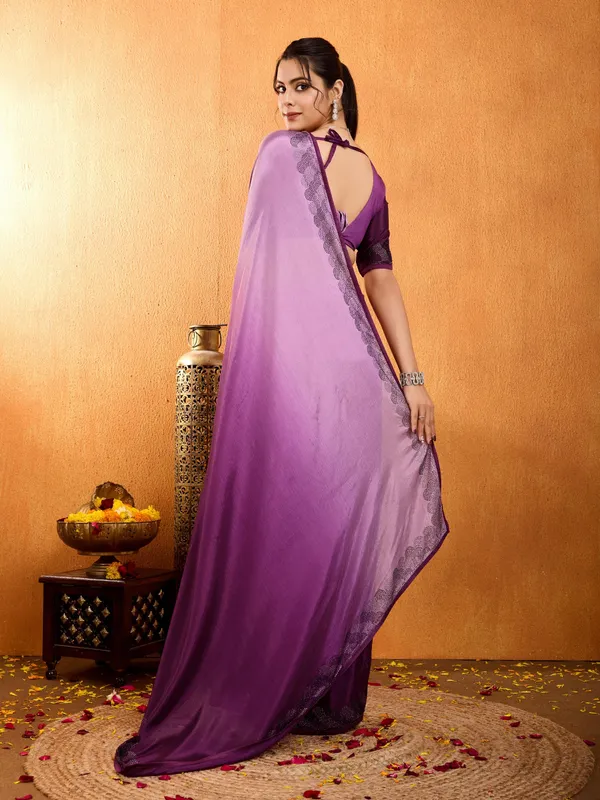 Dual-tone_Of_Lavender_And_Deep_Purple_Chinnon_With_Swarovski_Diamond_Work_Saree.