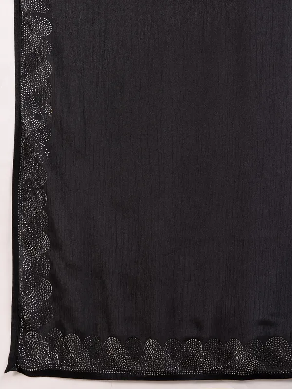 Black_&_Smoky_Grey_Shaded_Chinnon_With_Swarovski_Diamond_Work_Saree_For_Women