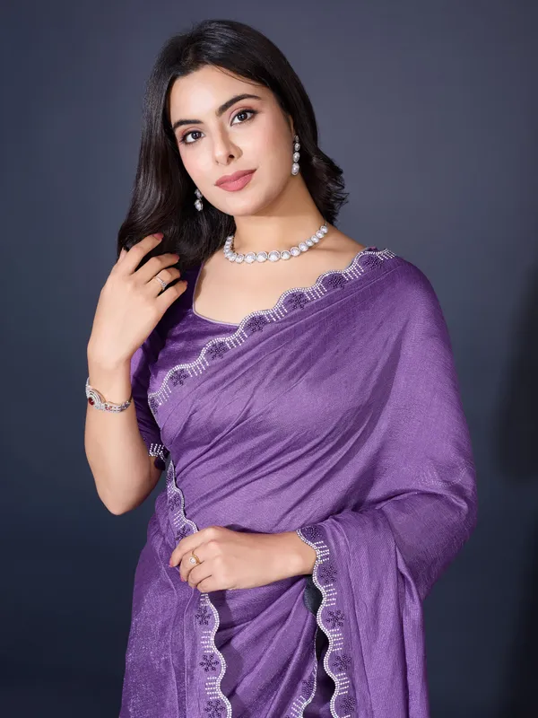Purple_Regal_Khadi_Shimmer_Shimmering_Saree_For_Women