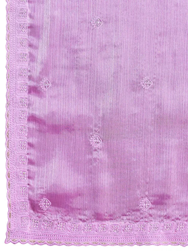 Lavender_Purple_Soft_Tissue_Burberry_Saree